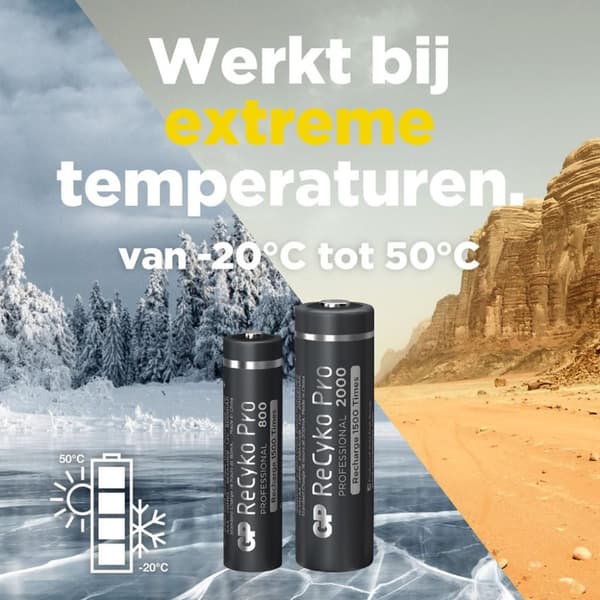 GP Recyko Gp genopladeligt batteri Pro Aa A4 2000mah