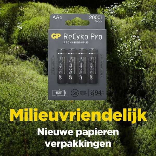 GP Recyko Gp genopladeligt batteri Pro Aa A4 2000mah