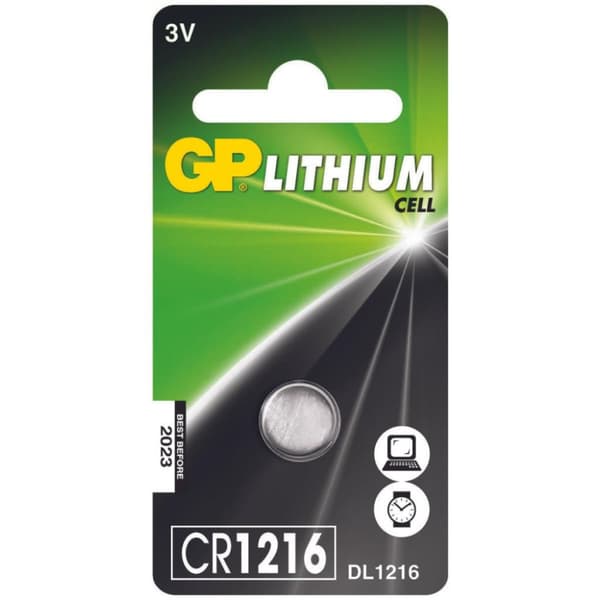 GP-batterier Gp-knapcelle Lithium Cr1216
