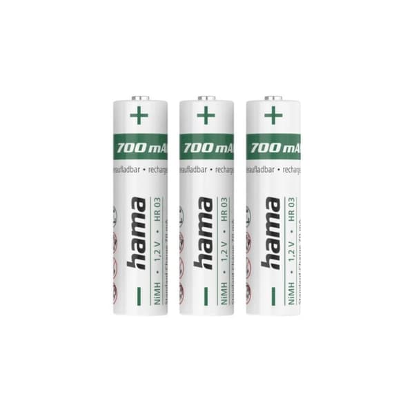 Hama NiMH batterier AAA Micro 700 MAh 1,2V 3 stk