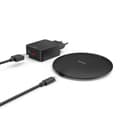 Miniatyrbillede 3 af 3: Hama Trådløs Opladersæt QI-FC15 Metal 15W Trådløs. Smartphone opladningsplade sort/hvid