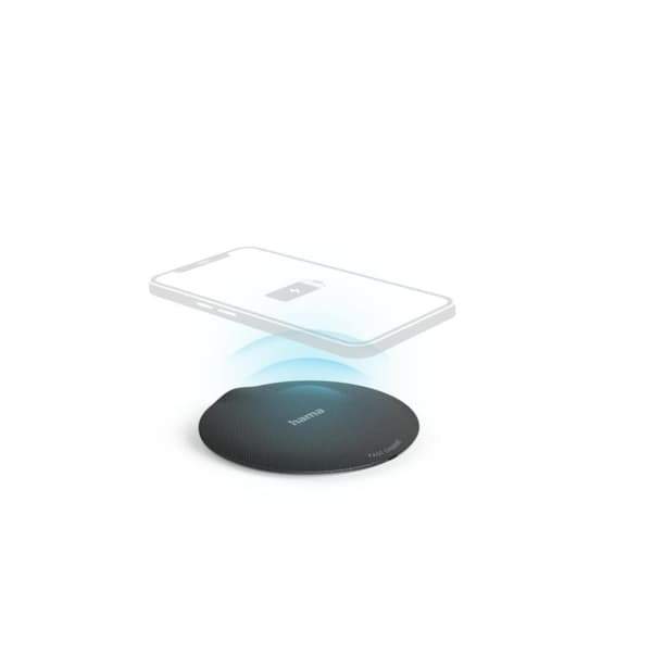 Hama Trådløs Opladersæt QI-FC15 Metal 15W Trådløs. Smartphone opladningsplade sort/hvid