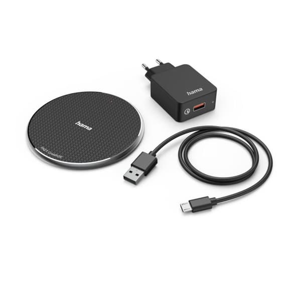 Hama langaton laturisarja QI-FC10 10 W langaton. Älypuhelimen latausalusta Musta