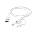 Miniatyrbillede 2 af 2: Hama 3-i-1 multiopladningskabel USB-A - Micro USB USB-C og lyn 1,0 M hvid