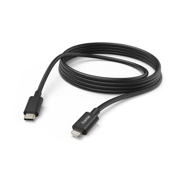 Hama Ladekabel USB-C - Lightning 3 M Sort
