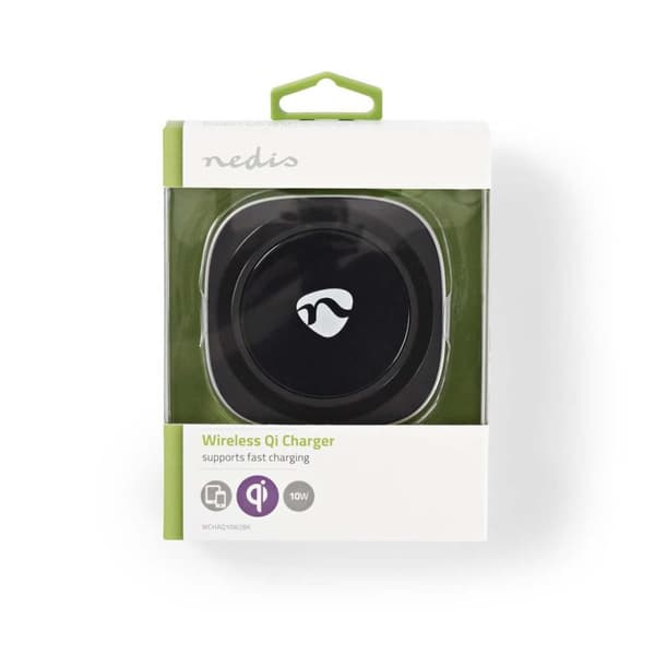 Nedis WCHAQ10W2BK Hurtigoplader Hurtig trådløs oplader 10 W 2,0 A drevet over USB