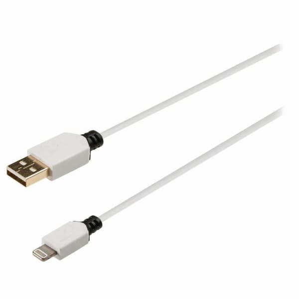 Nedis CCBW39300WT10 data- og opladningskabel Apple Lightning 8-benet han - USB A han 1,0 m Hvid