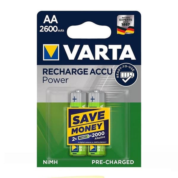 Varta AA genopladelige batterier 2 stk