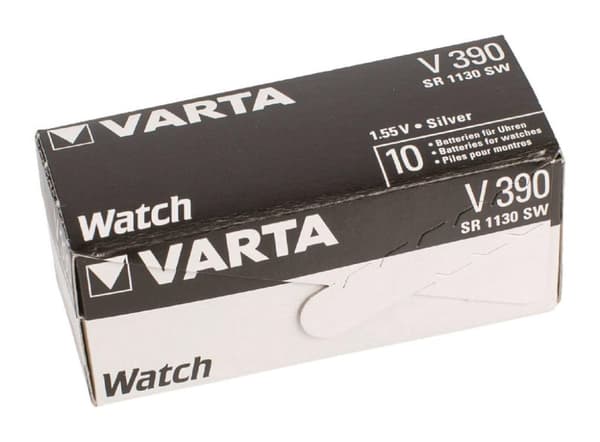 Varta V390 nappiparisto hopea