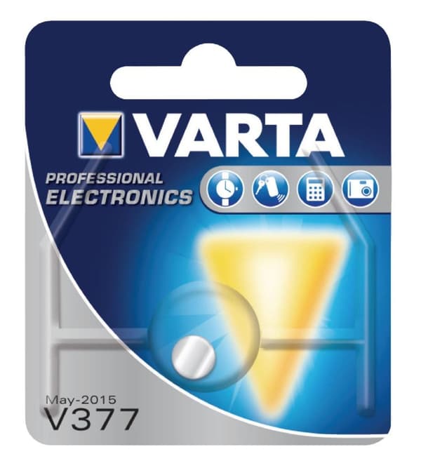 Varta V377 Knapcellebatteri Sølv