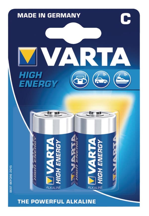 Varta 4914/2b Batteri Alkaline C/lr14 1,5 V High Energy 10 blærer