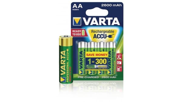 Varta VARTA-5716B Genopladeligt NiMH-batteri AA 1,2 V 2500 Mah 4 Blister