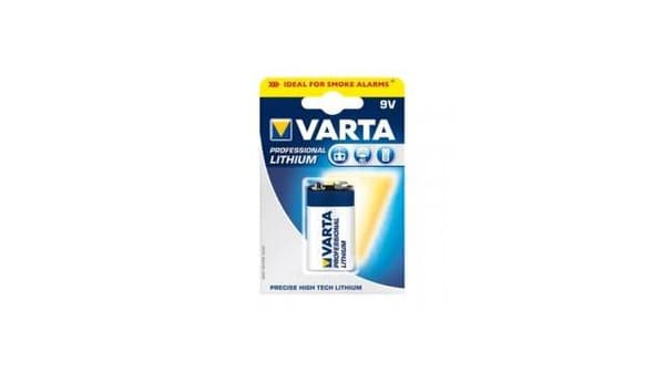 Varta 6122 Lithium batteri 9V til røgdetektorer