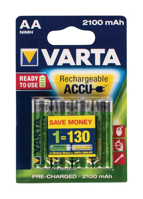 Varta VARTA-56706B Genopladeligt Nimh-batteri AA 1,2 V DC 2100 Mah 4 Blisterkort