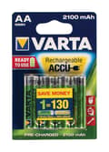 Miniatyrbillede 3 af 8: Varta VARTA-56706B Genopladeligt Nimh-batteri AA 1,2 V DC 2100 Mah 4 Blisterkort