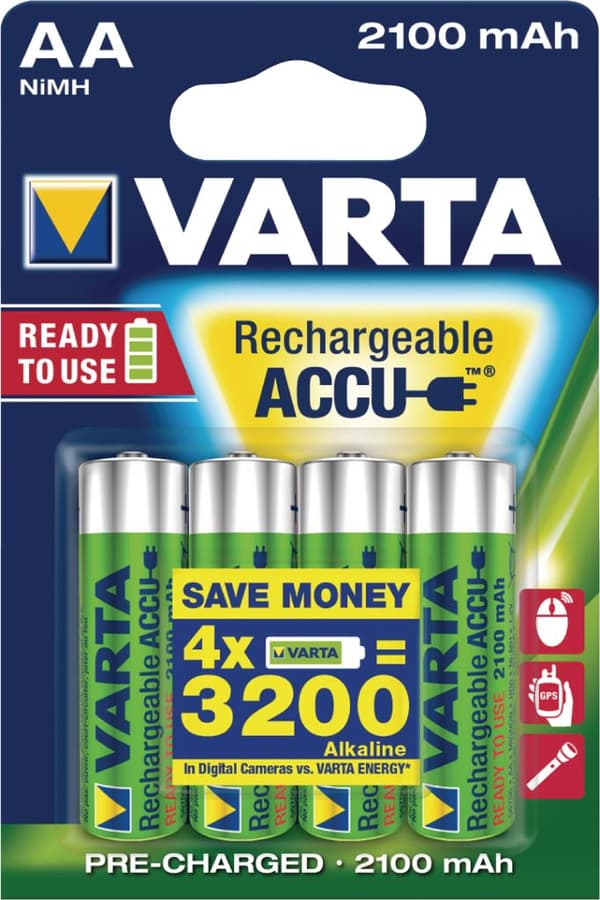Varta VARTA-56706B Genopladeligt Nimh-batteri AA 1,2 V DC 2100 Mah 4 Blisterkort