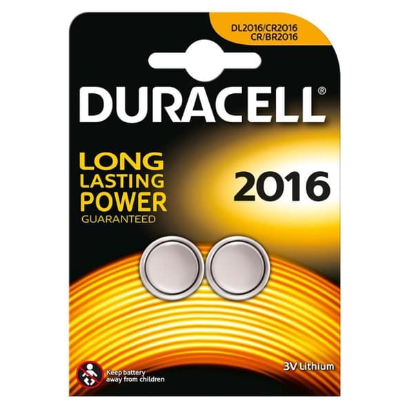 Duracell Button Cell Lith A2 2016
