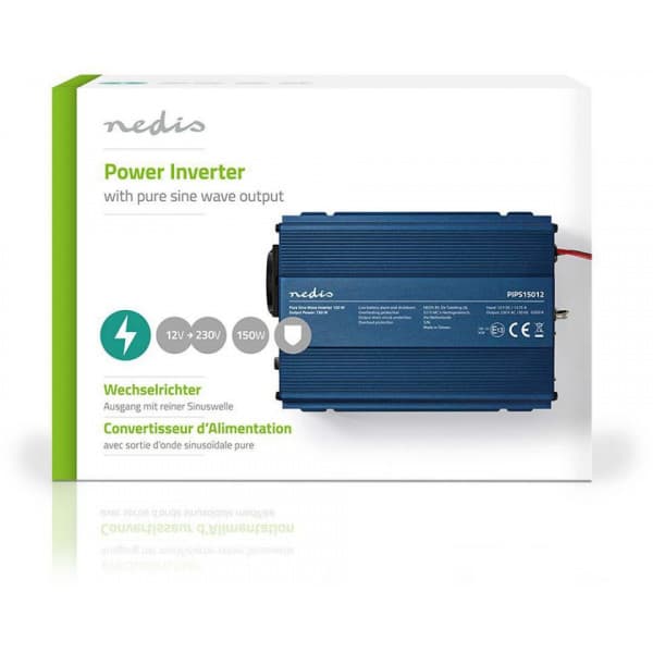 Nedis 150 W sinusbølgeinverter 12 V DC - 230 V AC