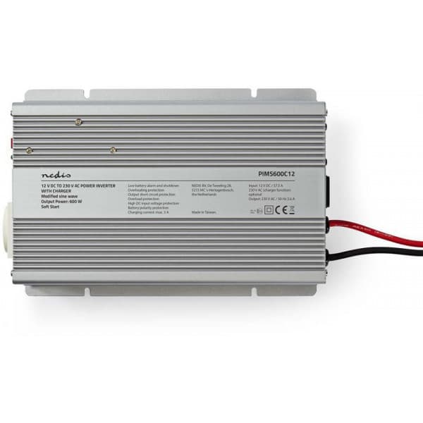 Nedis 600W invertteri 12V-230V laturitoiminnolla