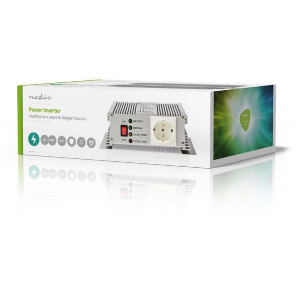 Nedis 600W invertteri 12V-230V laturitoiminnolla
