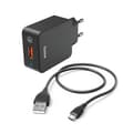 Miniatyrbillede 1 af 3: Oplader Micro-USB 220V Sort 1,5m