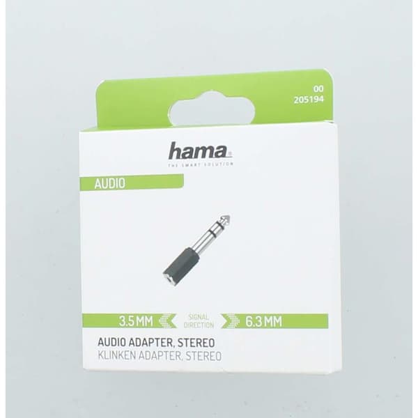Hama Adapter Audio 3.5 till 6.3 Stereo