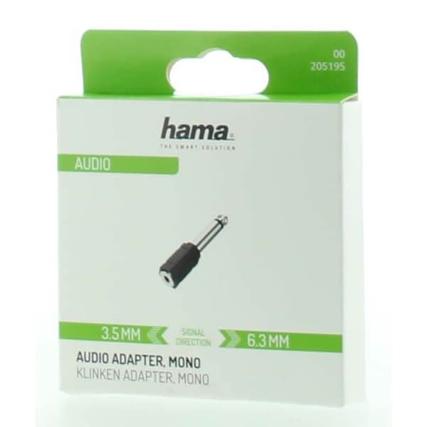 Hama Adapter Audio 3.5 til 6.3 Hunn til Hann Mono