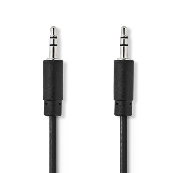 Nedis Stereoljudkabel | 3.5 mm Hane | 3.5 mm Hane | Nickelplaterad | 5.00 m | Rund | Svart | Låda