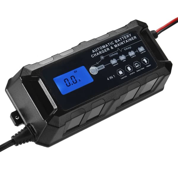 5-i-1 bilbatterioplader batterioplader Smart biloplader 12V LCD skærmoplader til blysyre