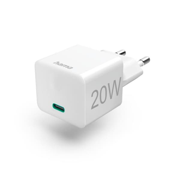 Hama Quick Charger USB-C PD/Qualcomm&reg; Minilader 20 W Hvid Hvid