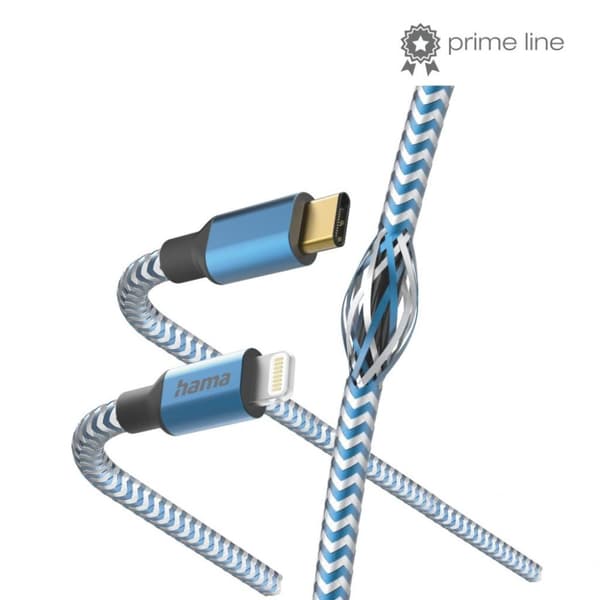Hama Ladekabel Reflekterende USB-C - Lyn 1,5 M Nylon Blå