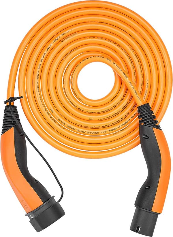 LAPP MOBILITY HELIX® laddkabel typ 2, upp till 22 kW, 5 m, orange (61798)