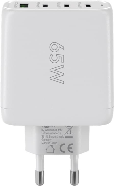 USB-C™ PD GaN moniporttinen pikalaturi (68 W) valkoinen