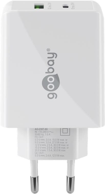 USB-C™ PD dubbel snabbladdare (30 W) vit