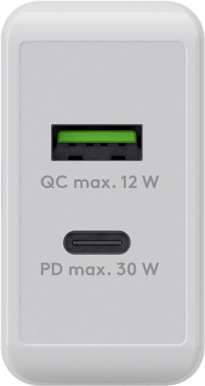 USB-C™ PD dubbel snabbladdare (30 W) vit