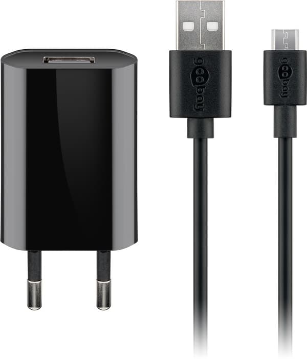 Micro-USB-opladningssæt (5 W) Sort