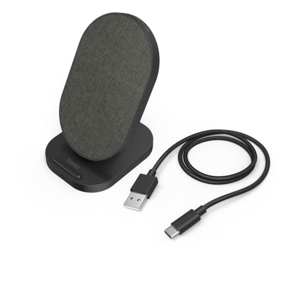Hama Trådløs Oplader QI-FC10S-Fab 10 W Draadl. Smartphone ladestation Z/w