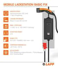 Miniatyrbillede 2 af 6: LAPP MOBILITY Mobil ladestation Basic, Type 2, CEE, op til 11 kW, 6 m (64695)