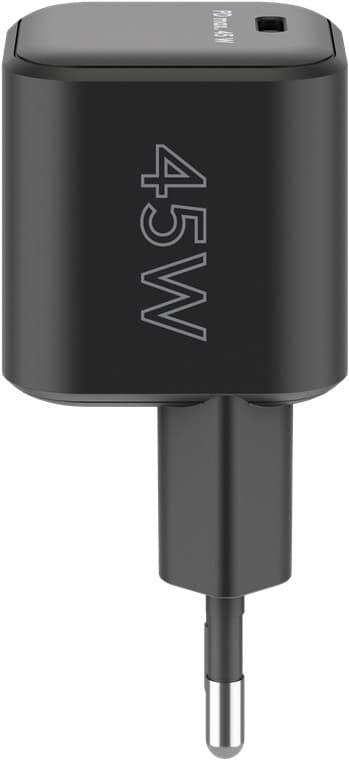 USB-C™ PD GaN hurtiglader Nano (45 W) svart