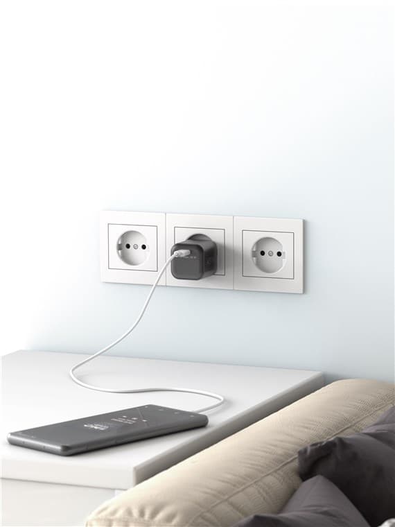 USB-C™ PD GaN hurtiglader Nano (45 W) svart