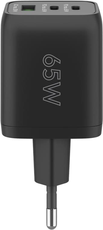 USB-C™ PD GaN multiport hurtiglader Nano (65 W) svart