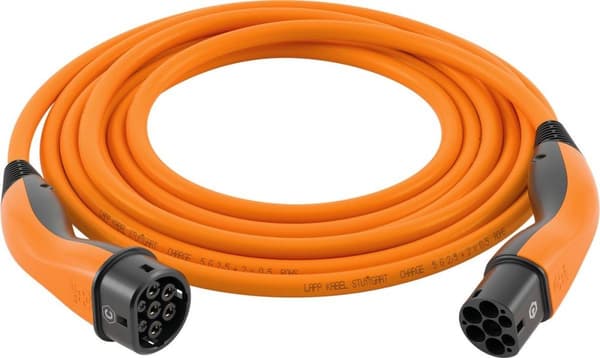 LAPP MOBILITY latauskaapeli tyyppi 2, enintään 22 kW, 5 m, oranssi (61789)