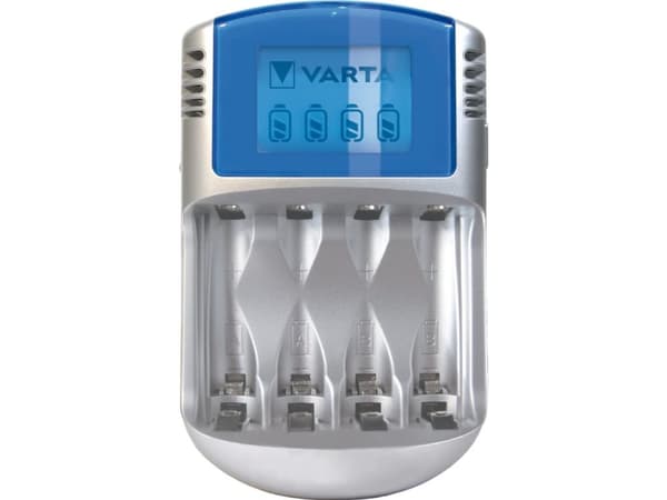 Varta LCD Charger - 2-4 t batterilader - (for 4xAA/AAA) + AC-strømadapter + bilstrømadapter - 4 x batterier lader - 1400 mA