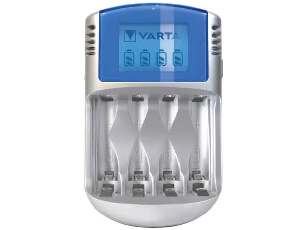 Varta LCD Charger - 2-4 t batterilader - (for 4xAA/AAA) + AC-strømadapter + bilstrømadapter - 4 x batterier lader - 1400 mA