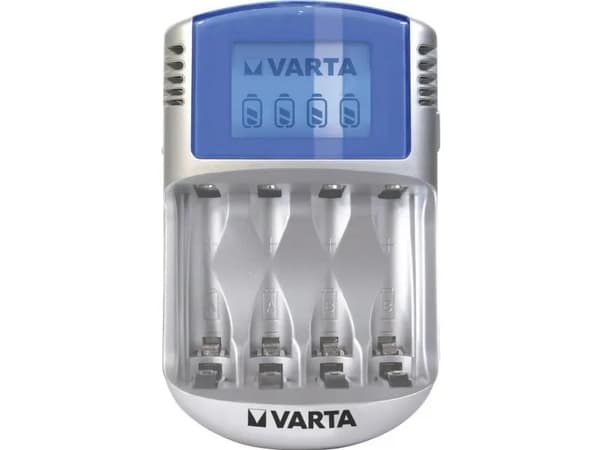 Varta LCD Charger - 2-4 t batterilader - (for 4xAA/AAA) + AC-strømadapter + bilstrømadapter - 4 x batterier lader - 1400 mA