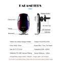 Miniatyrbild 4 av 4: Qi trådlös billaddare Automatisk fastspänning 10W Snabbladdning 360 graders rotation Luftventil Bilhållare för Iphone