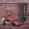Miniatyrbild 1 av 4: Batteritestare - Universal - 12V - 6 LED-display - Grå färg - Gnistfri säkerhet