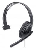 Miniatyrbillede 1 af 6: MANHATTAN Mono USB Headset, On-Ear Design (On-Ear), Enkeltsidet Ørekop, Kabelført, USB-A stik, Integreret lydstyrkekontrol, Justerbar mikrofon, Sort (