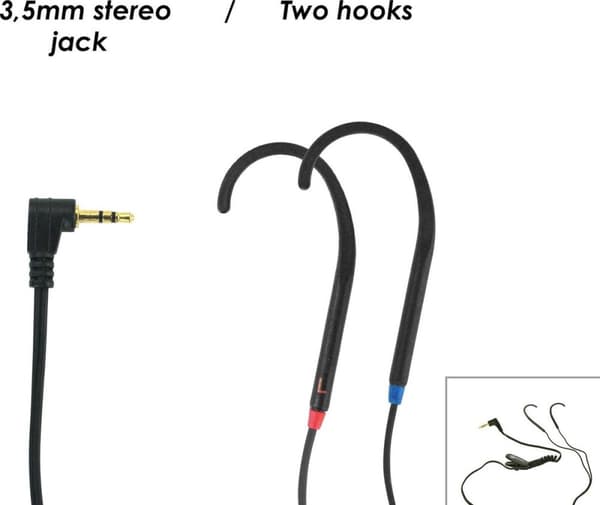GEEMARC CL Hook 3 Duo med 2x INDUKTION 'HOOK' - Musik LYTTEHJÆLPMEDEL til HØREAPPARAT brugere - 3,5 mm tilslutning