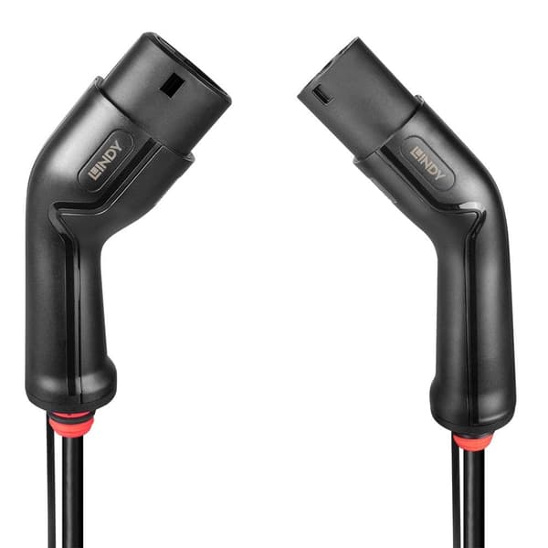 Lindy - Virtajohto - IEC 62196 Tyyppi 2 (W) IEC 62196 Tyyppi 2 (M) - AC 480 V - 16 A - 7,0 m - 11 kW teho - Musta (30111)